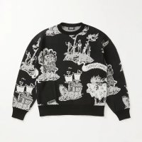 【FAF(エフエーエフ)】Newcommune Island Jaquard Knit　””Black”