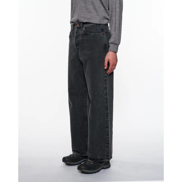 画像2: 【marka(マーカ)】Organic Cotton 13.5Oz Selvedge Denim Wide Leg Jeans　”Faded Black”