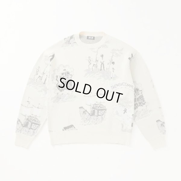 画像1: 【FAF(エフエーエフ)】Newcommune Island Jaquard Knit　”Ecru”