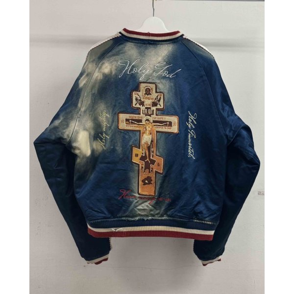 画像2: 【LES SIX(レシス)】Orthodox Rebel Souvenir Jacket / Blue×Red