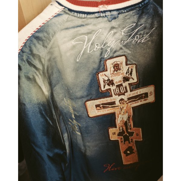 画像6: 【LES SIX(レシス)】Orthodox Rebel Souvenir Jacket / Blue×Red