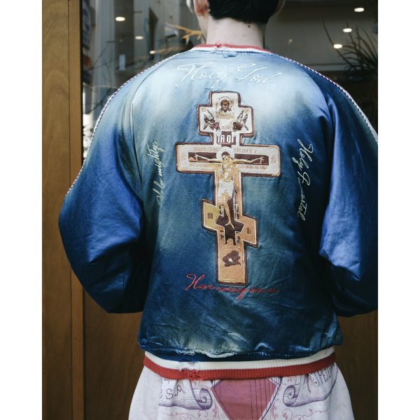 画像11: 【LES SIX(レシス)】Orthodox Rebel Souvenir Jacket / Blue×Red