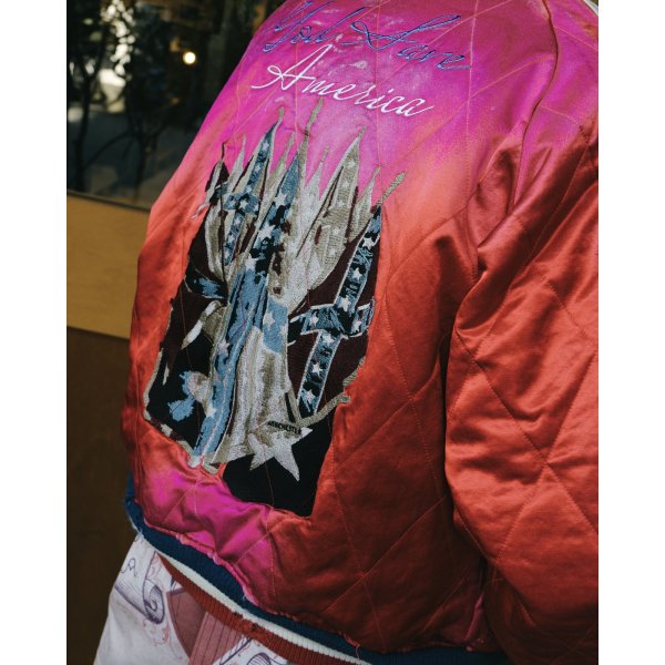 画像13: 【LES SIX(レシス)】Orthodox Rebel Souvenir Jacket / Blue×Red