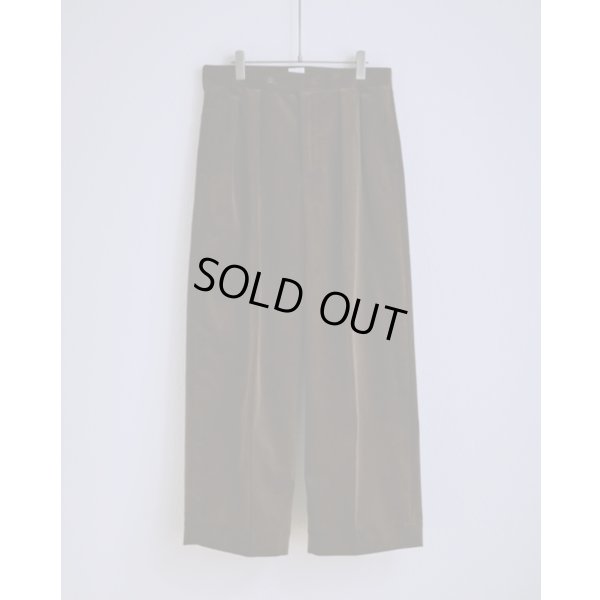 画像1: 【BISOWN(ビソウン)】CORDUROY 2TUCK WIDE TROUSERS/ BROWN