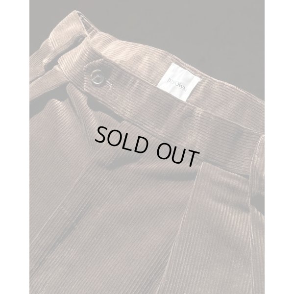 画像3: 【BISOWN(ビソウン)】CORDUROY 2TUCK WIDE TROUSERS/ BROWN