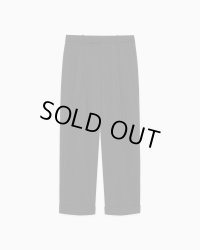【MARKAWARE(マーカウェア)】Polwarth Tuxedo Cloth Double Pleated Wide Trousers "Black"