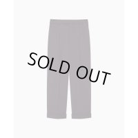 【MARKAWARE(マーカウェア)】Polwarth Tuxedo Cloth Double Pleated Wide Trousers "Purple"
