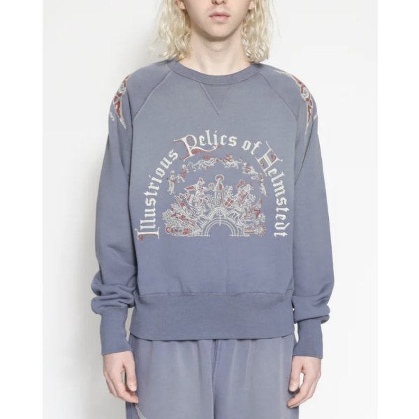 画像1: 【Samuel Zelig(サミュエルゼリグ)】Medieval Crewneck/ Pale Blue