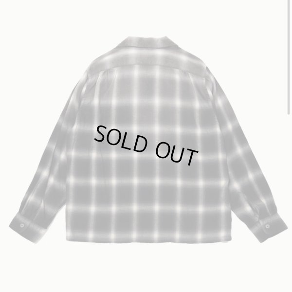 画像2: 【T.T(Taiga Takahashi)】Lot.101 Open Collar Shirt / BLEACHED GRAY PLAID