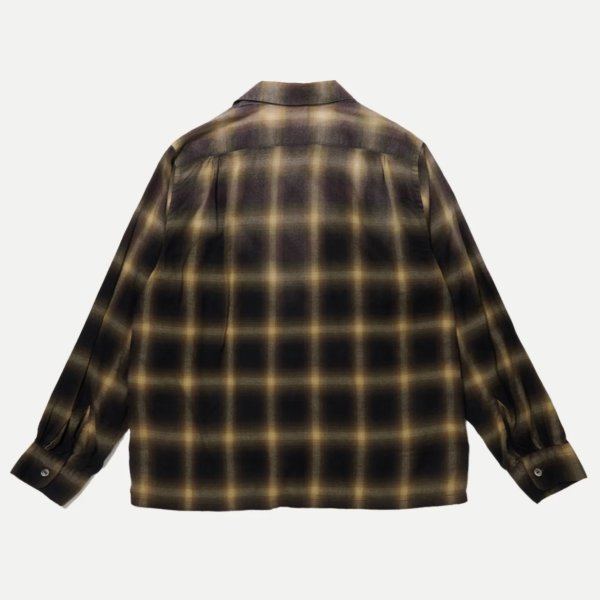 画像2: 【T.T(Taiga Takahashi)】Lot.101 Open Collar Shirt / BLEACHED BEIGE PLAID