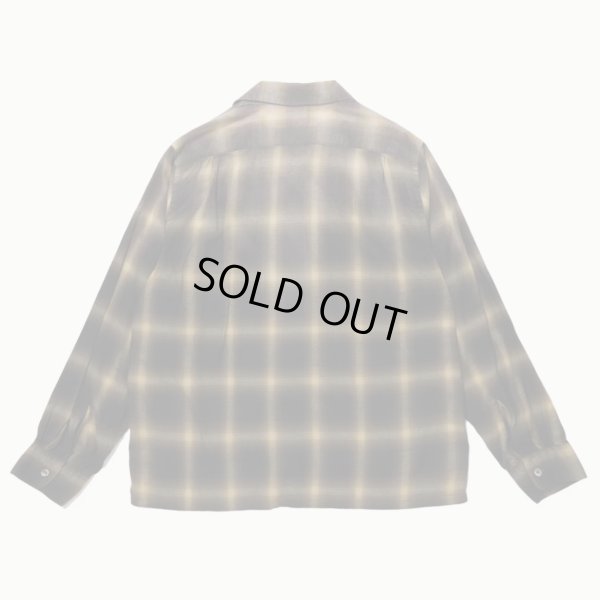 画像2: 【T.T(Taiga Takahashi)】Lot.101 Open Collar Shirt / BLEACHED BEIGE PLAID