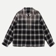 画像1: 【T.T(Taiga Takahashi)】Lot.101 Open Collar Shirt / BLEACHED GRAY PLAID (1)