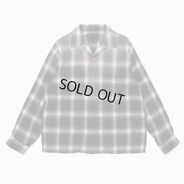 画像1: 【T.T(Taiga Takahashi)】Lot.101 Open Collar Shirt / BLEACHED GRAY PLAID