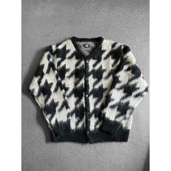 画像1: 【FAF(エフエーエフ)】Houndstooth Cardigan　””Black”