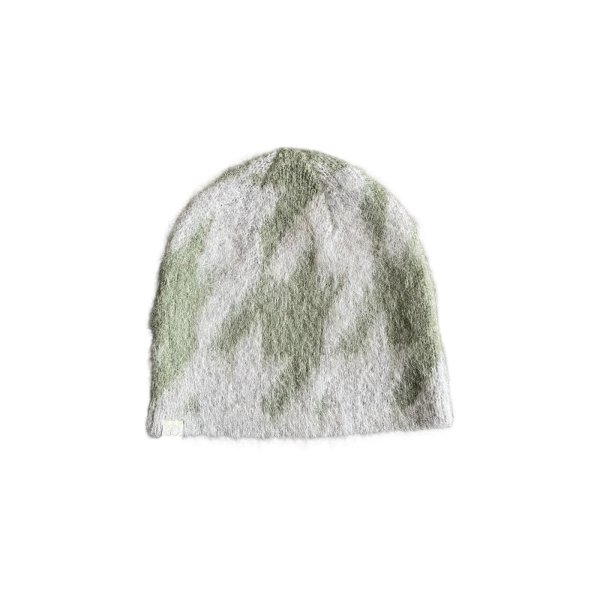 画像1: 【FAF(エフエーエフ)】Houndstooth Mohair Beanie  ”Khaki”