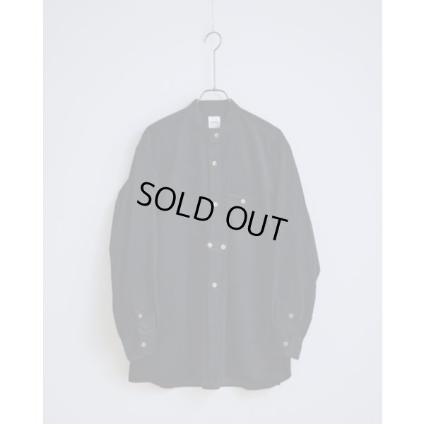 画像1: 【BISOWN(ビソウン)】LIGHT CORDUROY TYROLEAN SHIRTS/ BLACK