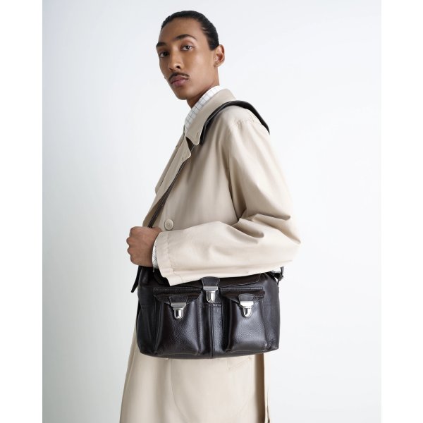 画像2: 【LEMAIRE(ルメール)】MEDIUM GEAR BAG GLOSSY VEGETABLE-TANNED COW LEATHER/ Espresso