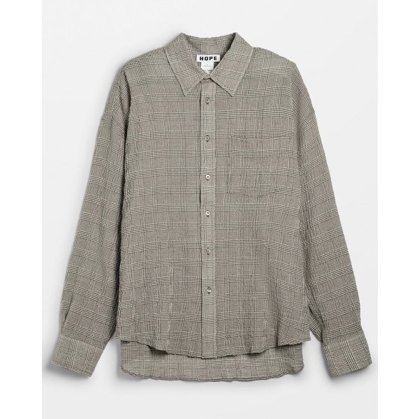 画像1: 【HOPE(ホープ)】Room Shirt/ Crinkled Grey Check