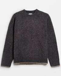 【HOPE(ホープ)】Box Sweater/ Blue Brown Melange Yak