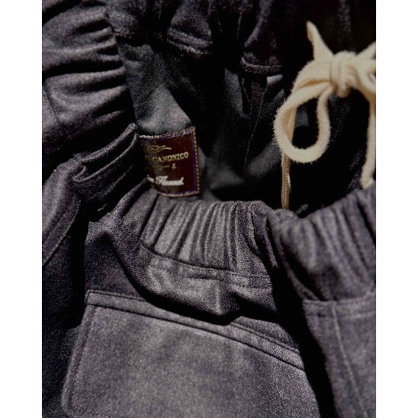 画像3: 【CREST(クレスト】Woollen Flannel Track Pants/ Black