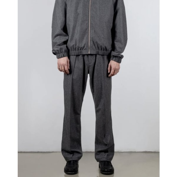 画像4: 【CREST(クレスト】Woollen Flannel Track Pants/ Black