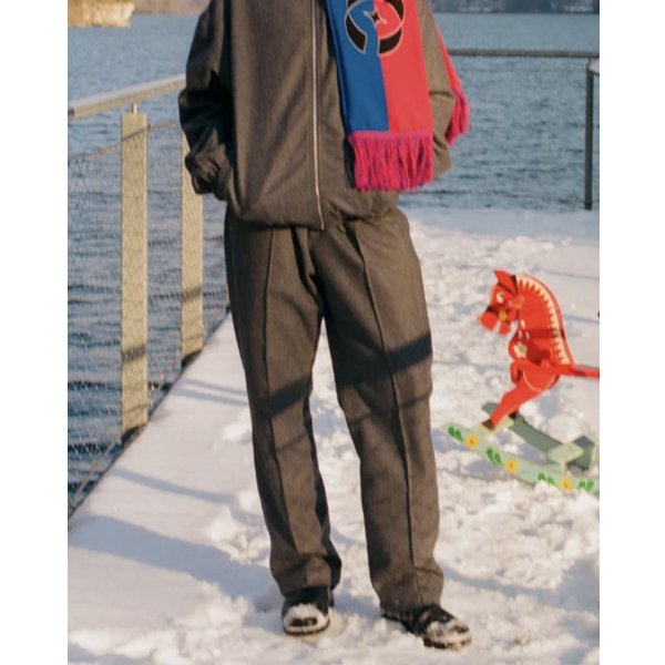 画像5: 【CREST(クレスト】Woollen Flannel Track Pants/ Black
