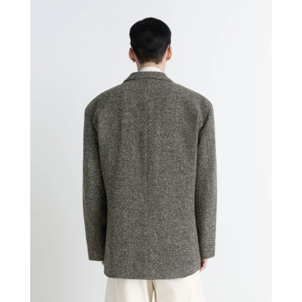 画像5: 【LEMAIRE(ルメール)】SHORT DOUBLE BREASTED COAT/ BLACK×BEIGE MELANGE
