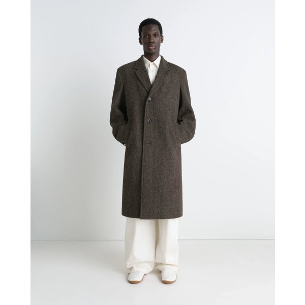 画像2: 【LEMAIRE(ルメール)】CHESTERFIELD COAT/ BLACK×BROWN MELANGE