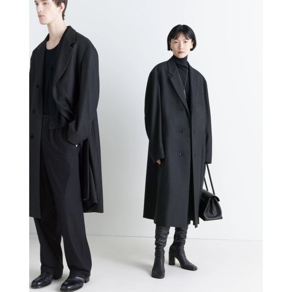 画像7: 【LEMAIRE(ルメール)】SOFT CHESTERFIELD COAT/ ANTHRACITE×GREY