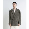 画像3: 【LEMAIRE(ルメール)】SHORT DOUBLE BREASTED COAT/ BLACK×BEIGE MELANGE (3)