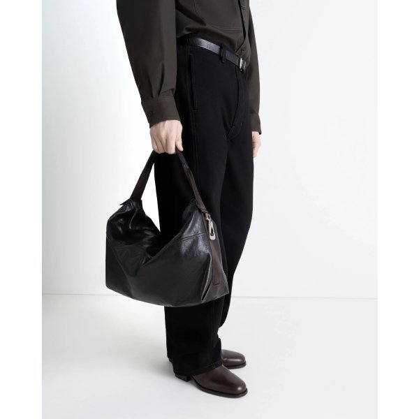画像4: 【LEMAIRE(ルメール)】BERLINGOT HOBO BAG PAPER LUX LEATHER/ Dark chocolate