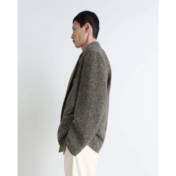 画像4: 【LEMAIRE(ルメール)】SHORT DOUBLE BREASTED COAT/ BLACK×BEIGE MELANGE