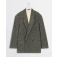 画像1: 【LEMAIRE(ルメール)】SHORT DOUBLE BREASTED COAT/ BLACK×BEIGE MELANGE (1)