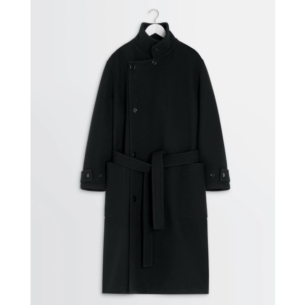 画像1: 【LEMAIRE(ルメール)】WRAP COAT/ BLACK