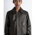 画像2: 【LEMAIRE(ルメール)】LEATHER BLOUSON/ CHARRED OAK (2)