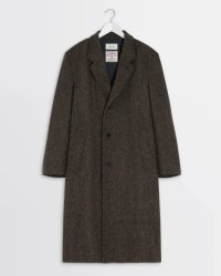 【LEMAIRE(ルメール)】CHESTERFIELD COAT/ BLACK×BROWN MELANGE