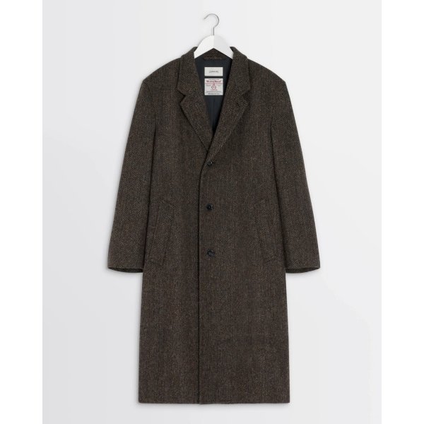 画像1: 【LEMAIRE(ルメール)】CHESTERFIELD COAT/ BLACK×BROWN MELANGE