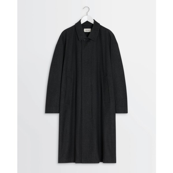 画像1: 【LEMAIRE(ルメール)】OVER COAT/ BLACK×GREY MELANGE