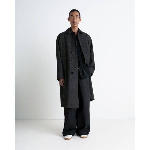 画像2: 【LEMAIRE(ルメール)】OVER COAT/ BLACK×GREY MELANGE