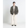 画像2: 【LEMAIRE(ルメール)】SHORT DOUBLE BREASTED COAT/ BLACK×BEIGE MELANGE (2)