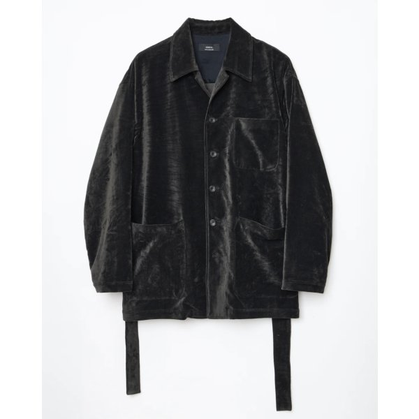 画像1: 【ensou.(エンソウ)】Smoking Coverall / Sumi-dyed Black