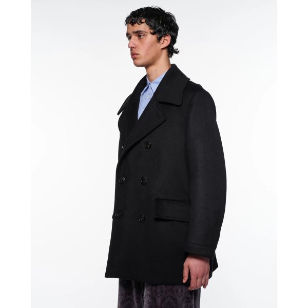 画像1: 【marka(マーカ)】Wool Silk Cashmere Beaver Bridge Coat　”Black”
