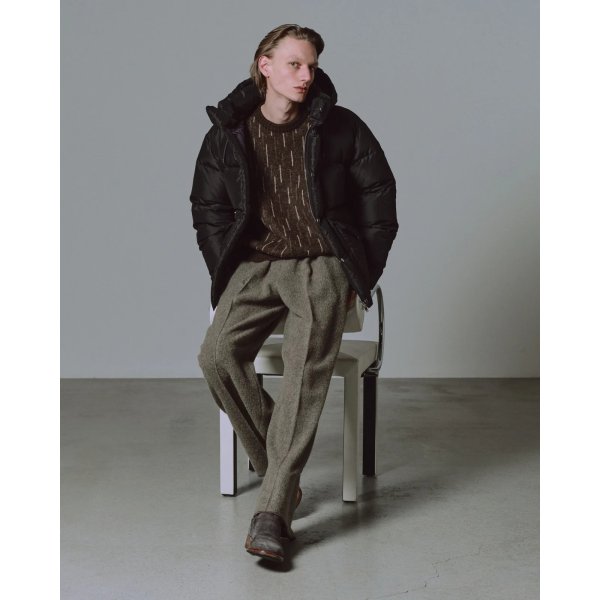 画像2: 【MARKAWARE(マーカウェア)】Natural Colar Alpaca Rain Drop Pattern Jumpe　”natural brown mix”