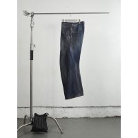 【NVRFRGT(ネヴァーフォーゲット)】3D TWISTED WIDE LEG 5P PANTS   "LUSTER COATED DARK INDIGO"