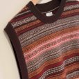 画像3: 【BISOWN(ビソウン)】CASHMERE FAIRISLE MIDDLEVEST/ BROWN MIX (3)