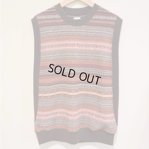 画像2: 【BISOWN(ビソウン)】CASHMERE FAIRISLE MIDDLEVEST/ BROWN MIX