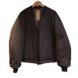 画像2: 【ANTHEM A(アンセムエー)】PIGMENT AND DYE PUFFER MILITARY BLOUSON/ DUSTY BLACK (2)