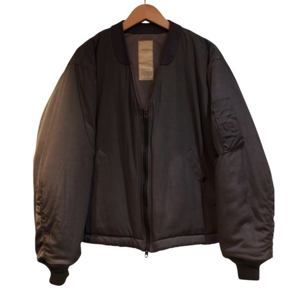画像2: 【ANTHEM A(アンセムエー)】PIGMENT AND DYE PUFFER MILITARY BLOUSON/ DUSTY BLACK