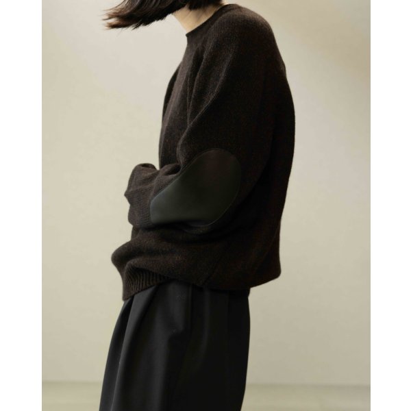 画像2: 【NAHYAT(ナヤット)】“THE CREWNECK SWEATER” Exclusive for VELVET/ BLACK×BROWN