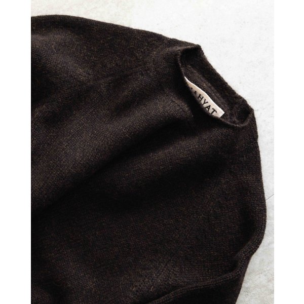 画像4: 【NAHYAT(ナヤット)】“THE CREWNECK SWEATER” Exclusive for VELVET/ BLACK×BROWN